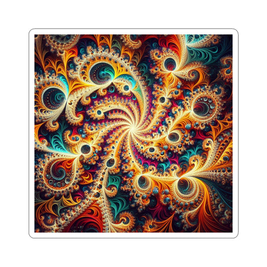 Colorful Swirl Kiss-Cut Stickers - Vibrant Abstract Art for Everyday Use