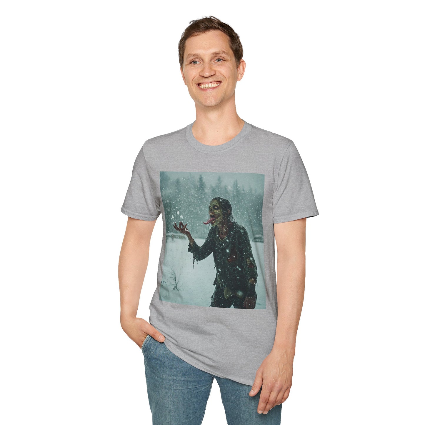 Chilling Horror Graphic Tee - Unisex Softstyle T-Shirt with Spooky Design