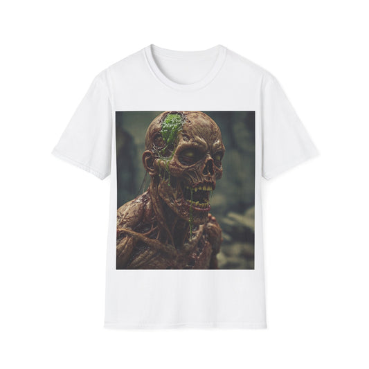 UK - Unisex Softstyle T-Shirt - Skeletal Creepy Art Design