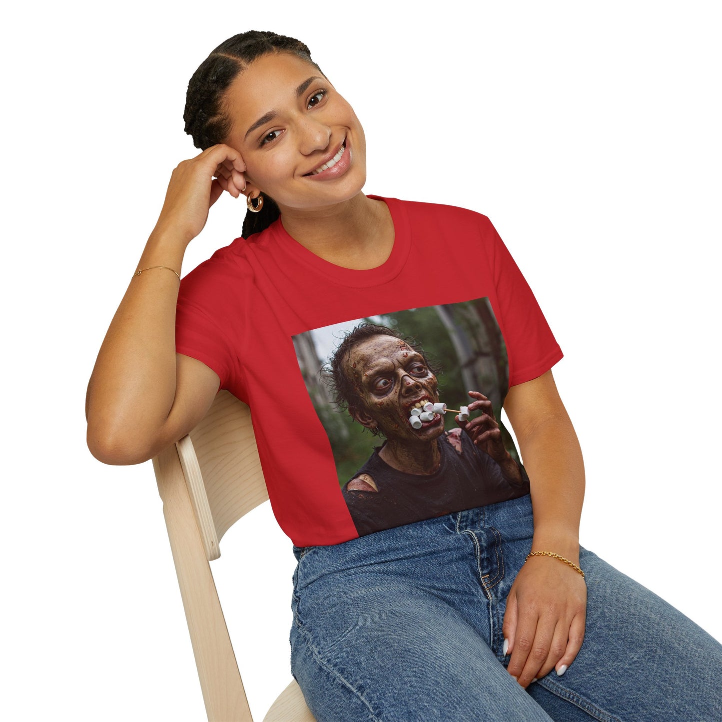 Zombie Themed Unisex Softstyle T-Shirt - Perfect for Halloween and Horror Fans