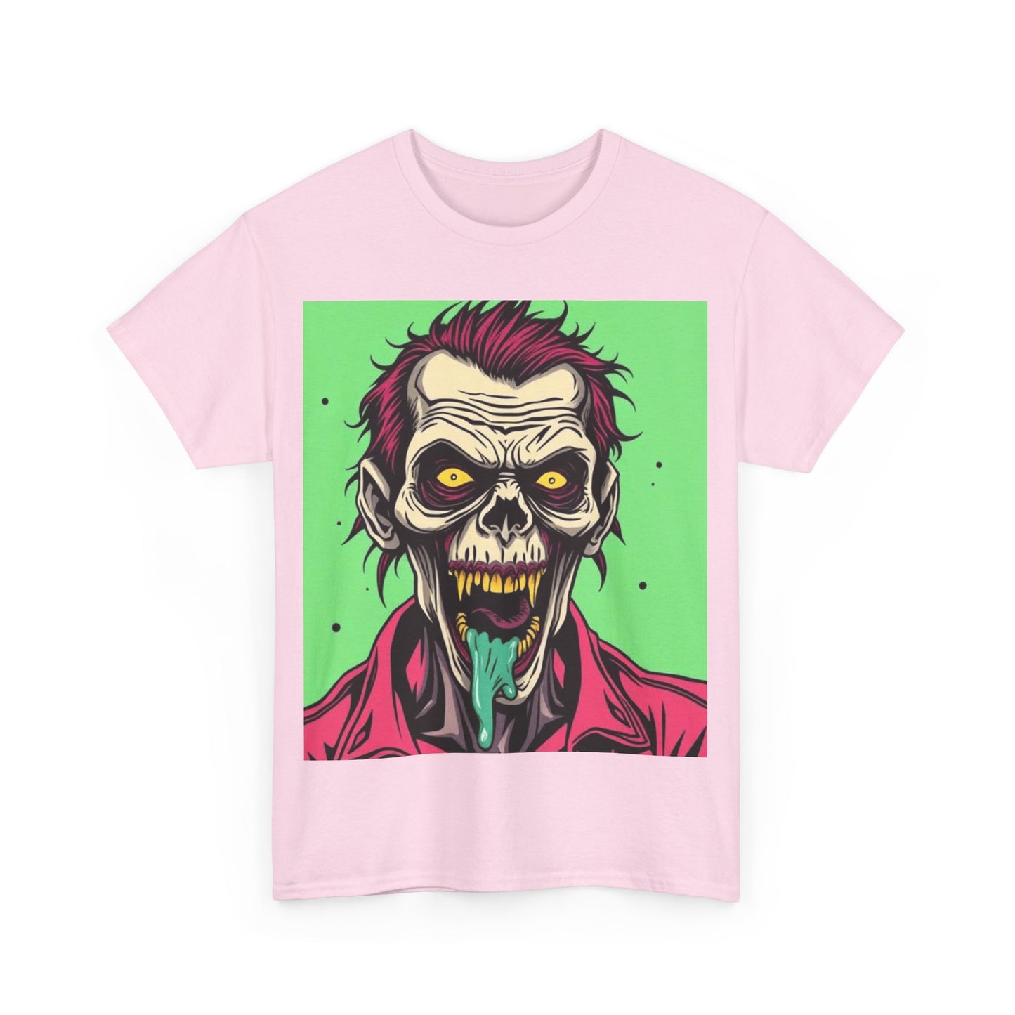 UK - Zombie Graphic Unisex Heavy Cotton Tee - Perfect for Halloween and Horror Lovers