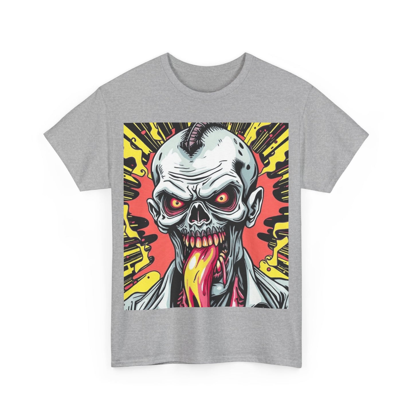 UK - Unisex Heavy Cotton Tee - Edgy Skull Graphic Tee for Bold Expression
