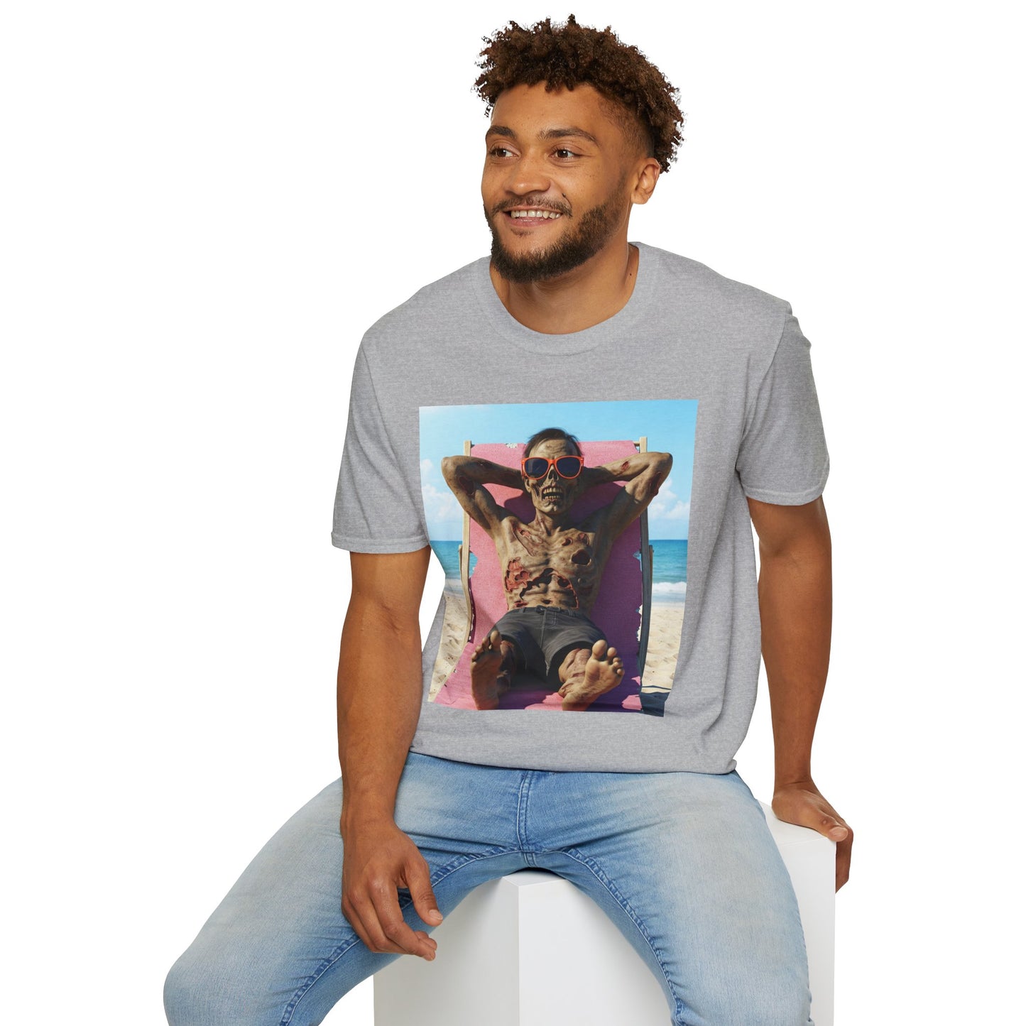 Beach Vibes Skeleton Unisex T-Shirt - Cool Summer Graphic Tee