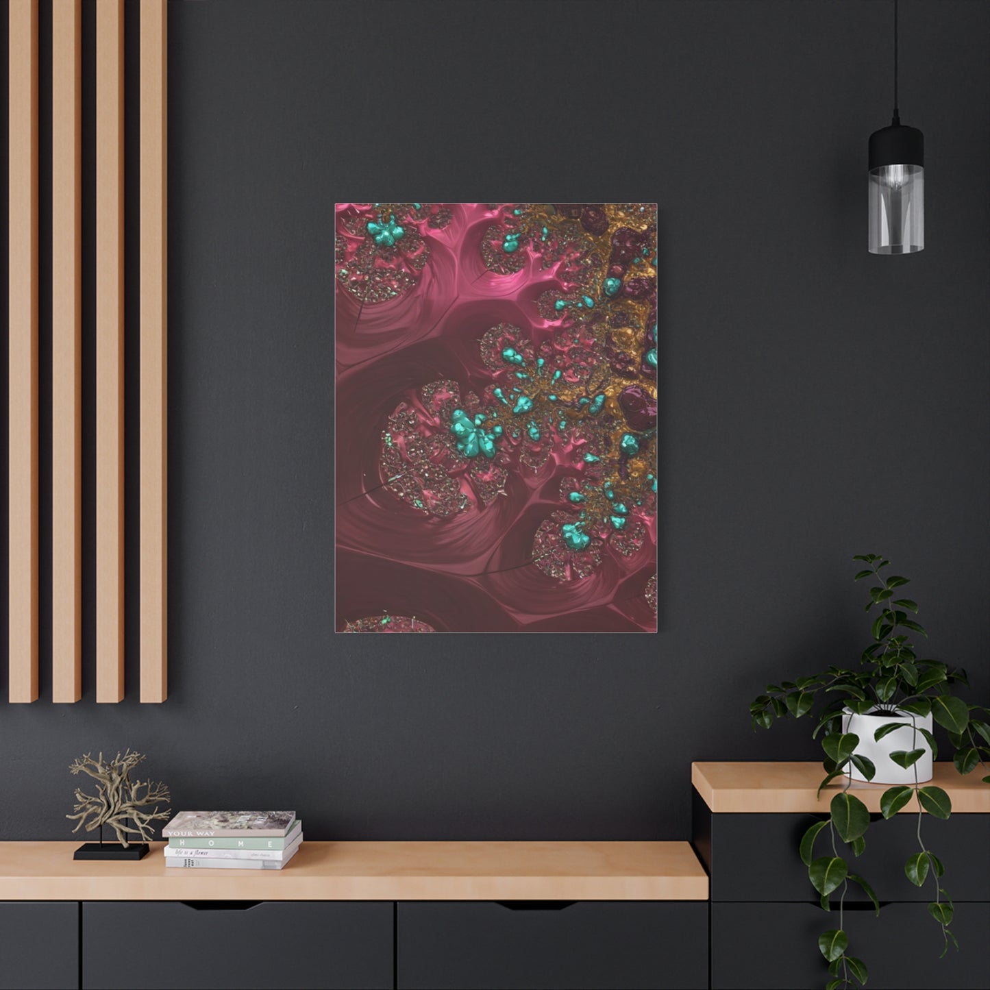 Abstract Art Canvas Print - Vibrant Fractal Design for Home Decor