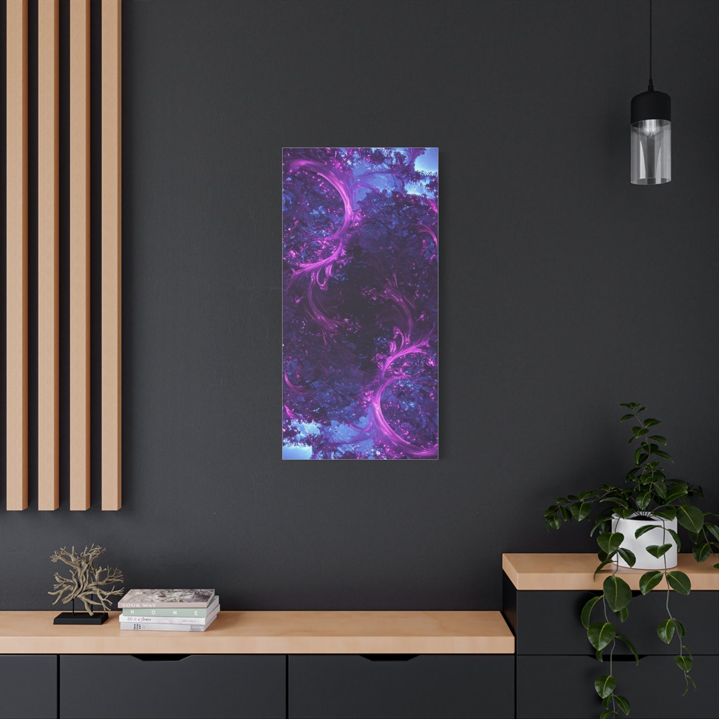 Abstract Purple Fractal Canvas Print - Artistic Wall Décor
