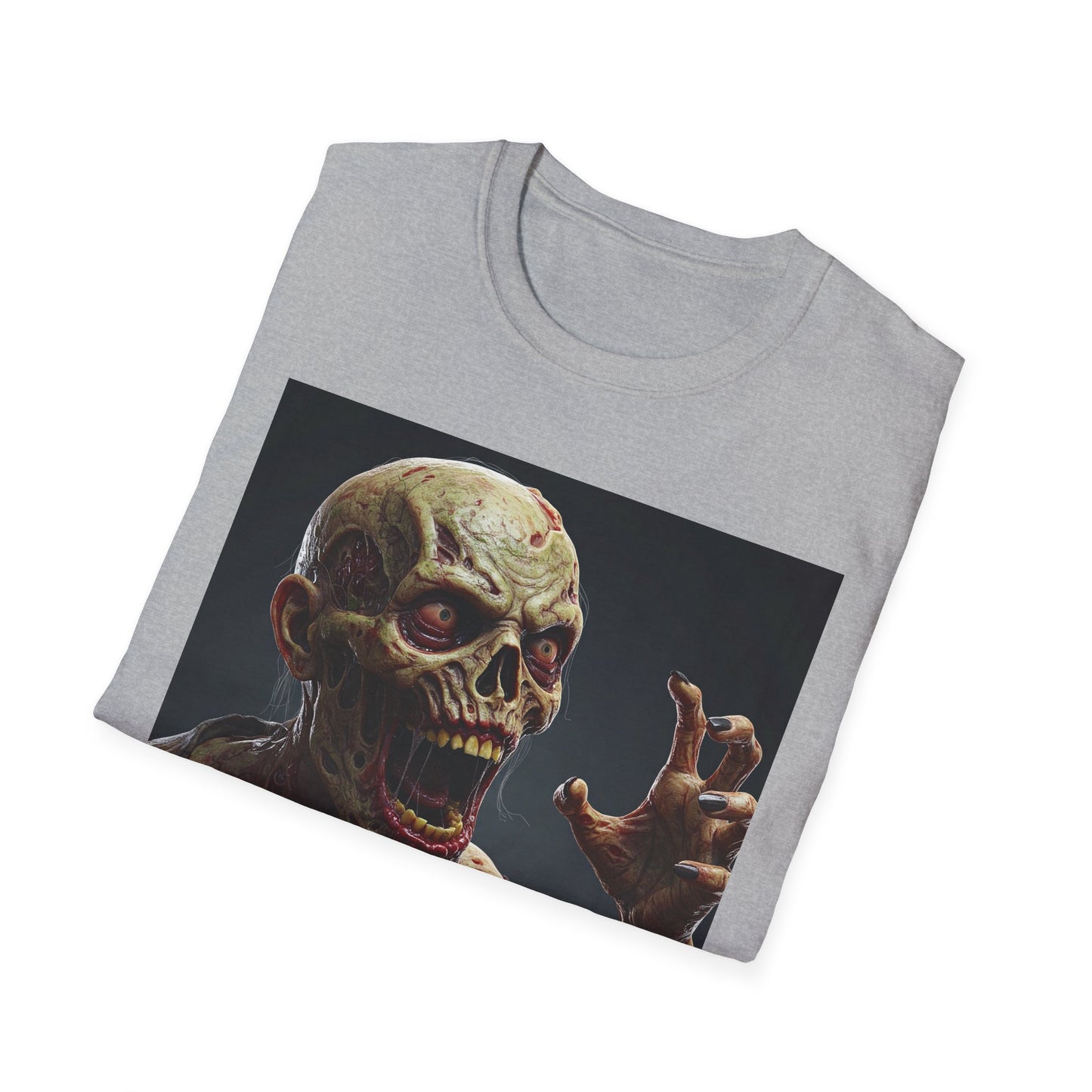 Apocalyptic Portrait Tee, bold, decaying zombie graphic