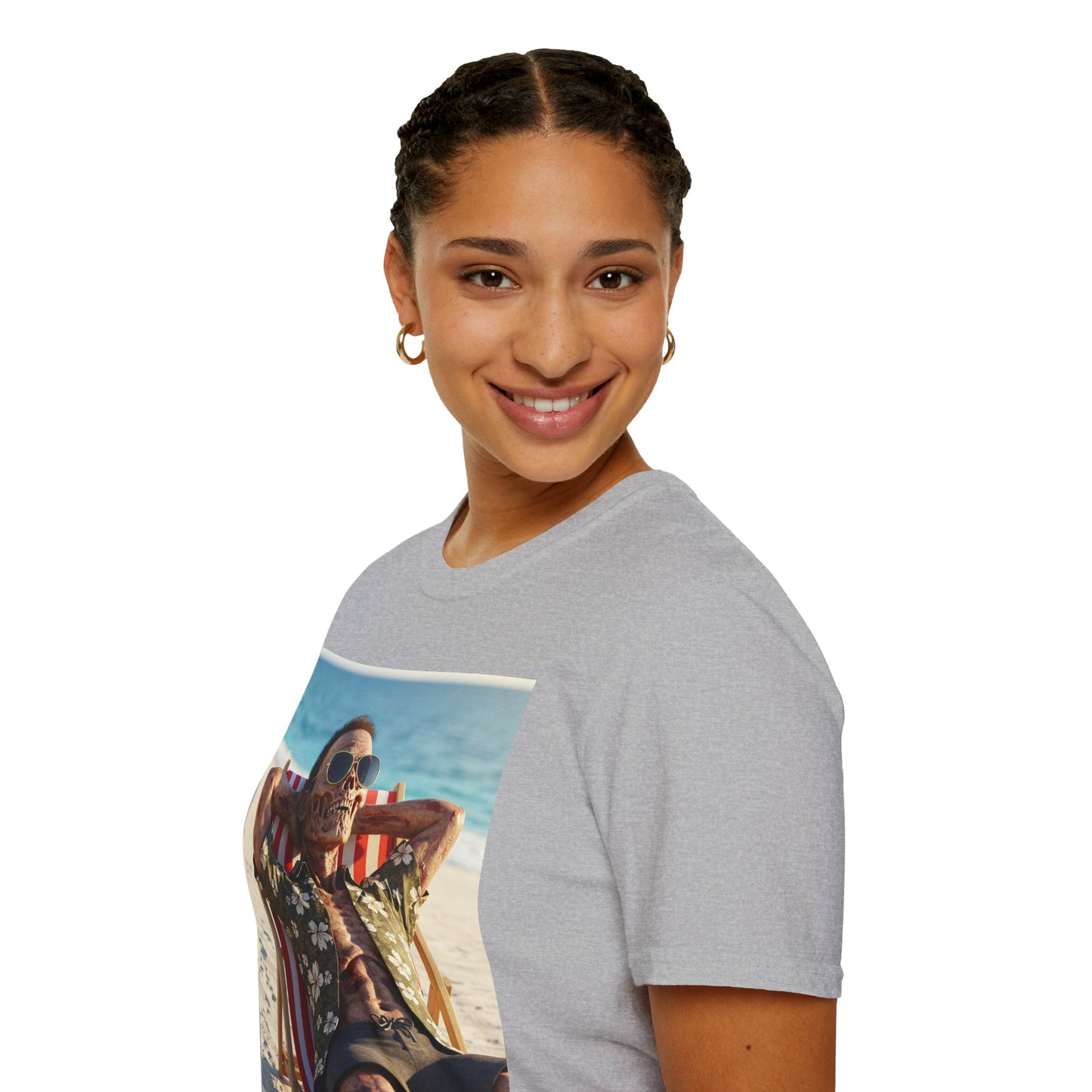 Chill Vibes Unisex Softstyle T-Shirt - Beach Relaxation Design