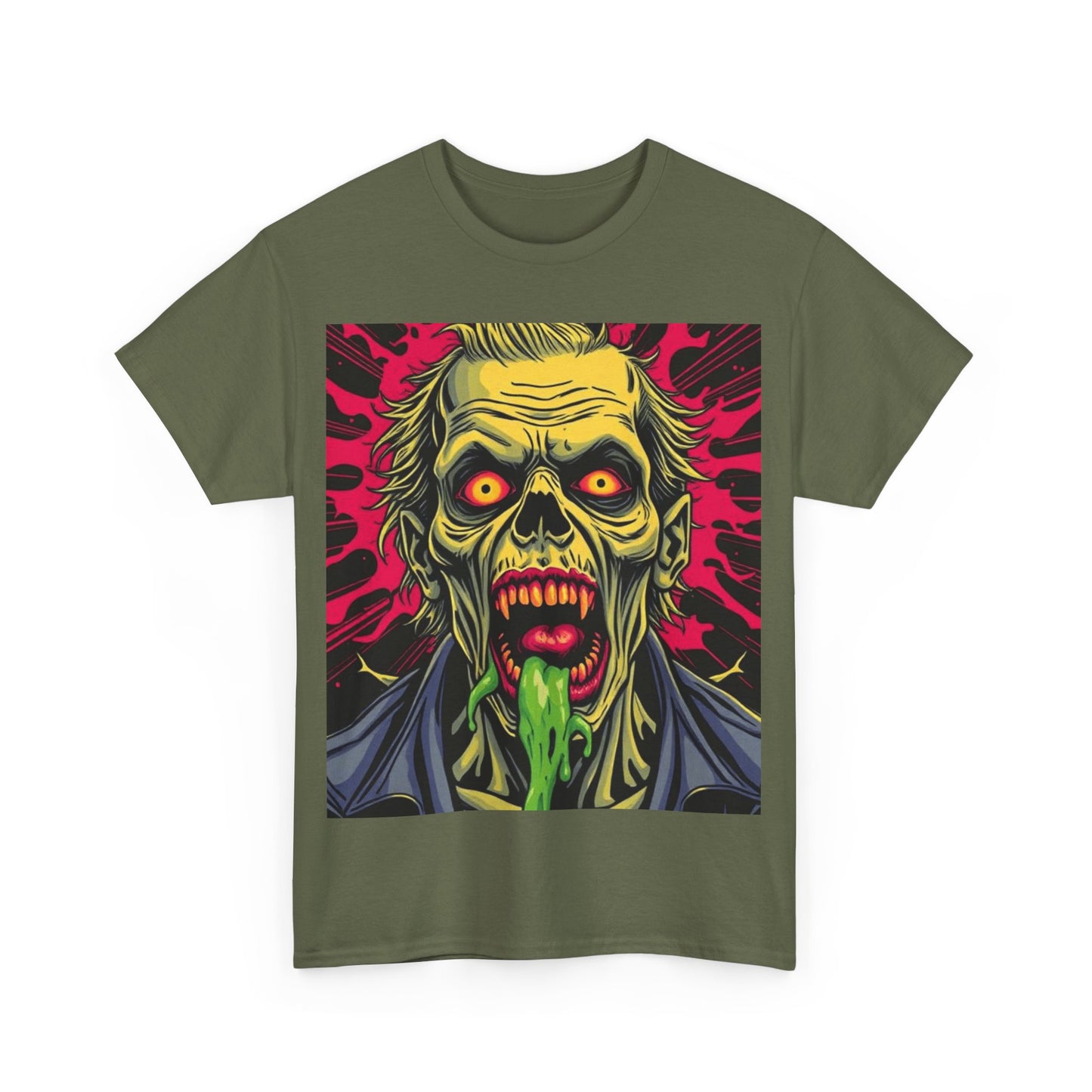 UK - Zombified Horror Unisex Heavy Cotton Tee - Perfect for Halloween, Parties & Casual Wear