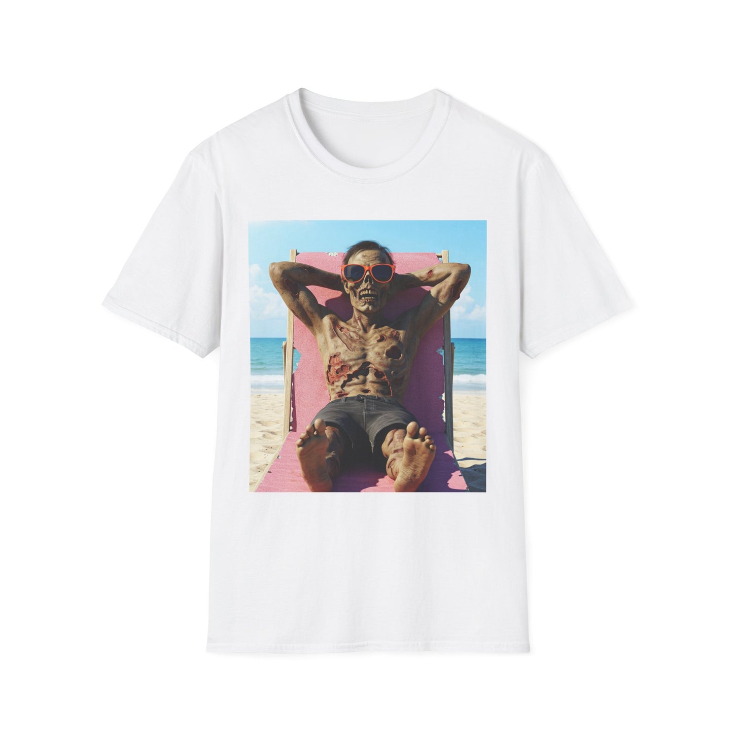 Beach Vibes Skeleton Unisex T-Shirt - Cool Summer Graphic Tee