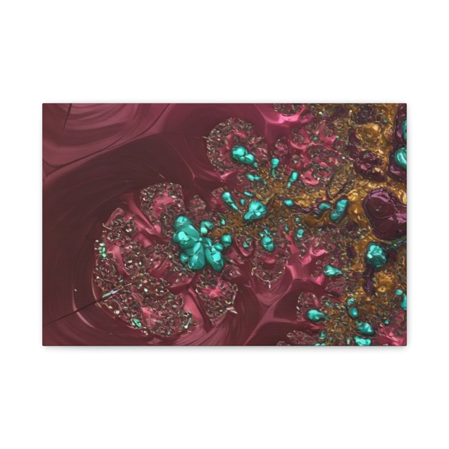 Abstract Art Canvas Print - Vibrant Fractal Design for Home Decor