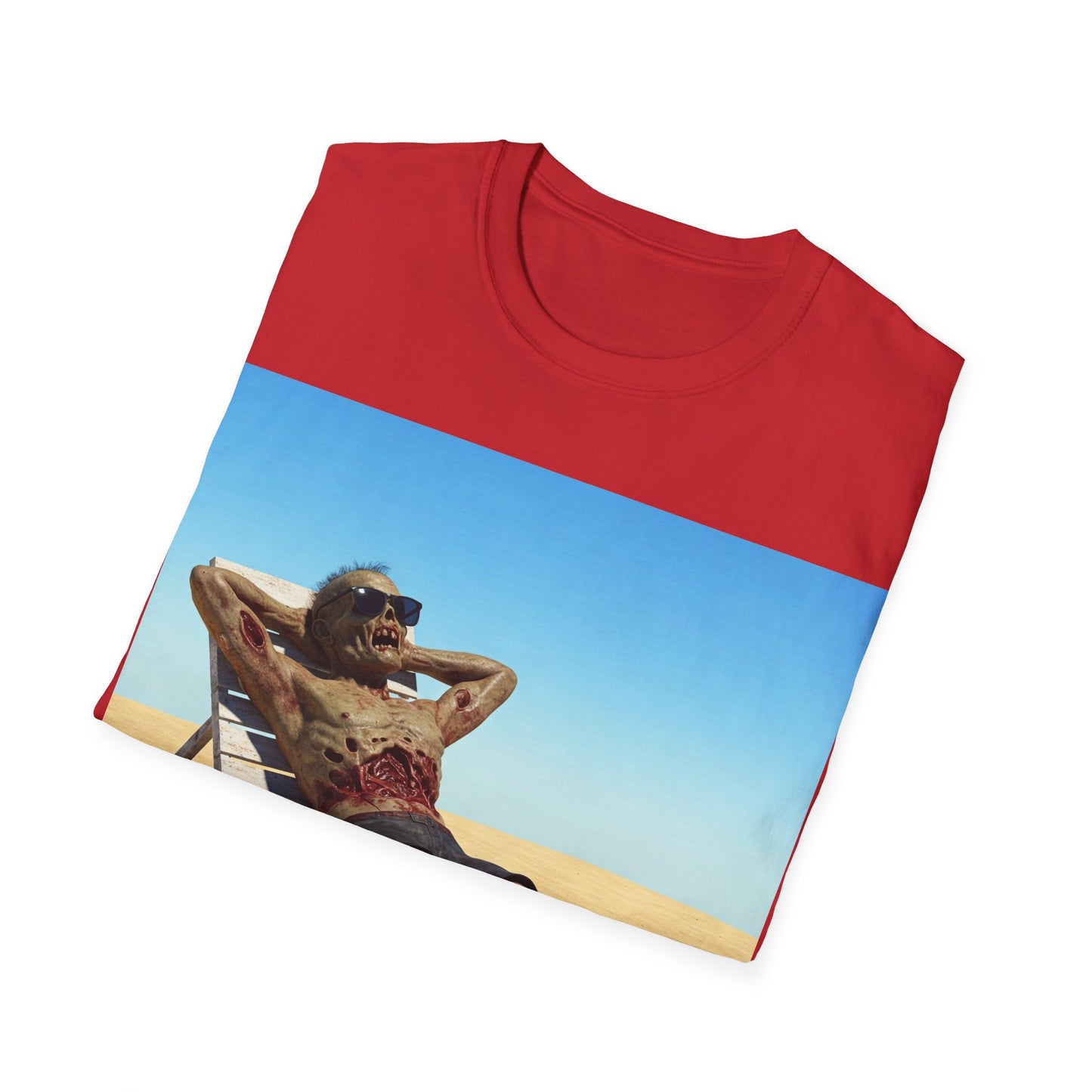 UK - Relaxed Vibes Unisex Softstyle T-Shirt - Beach Chill Design