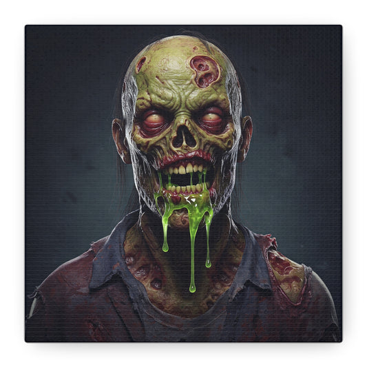 Zombie Art Canvas Wall Decoration - Spooky Halloween Home Decor