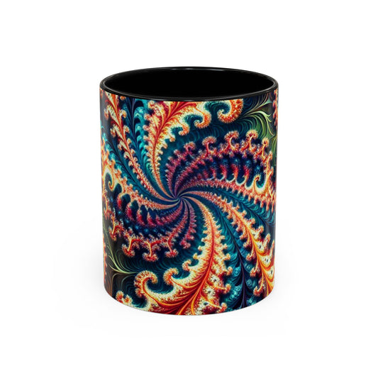 Vibrant Swirl Accent Coffee Mug - 11oz & 15oz