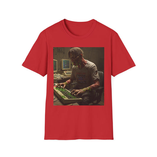 Zombie Hacker Unisex Softstyle T-Shirt - Retro Gaming Vibe