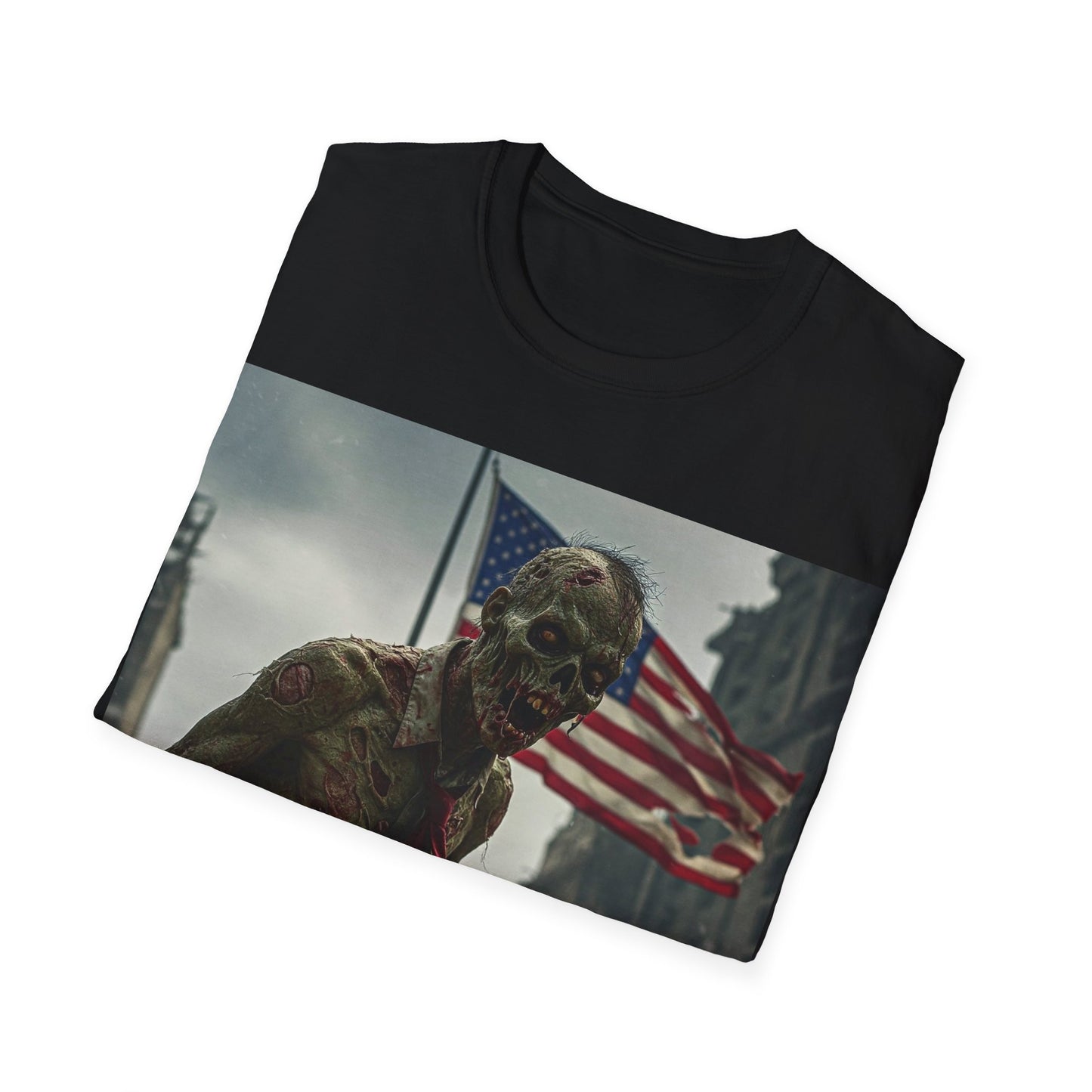 UK - Zombie Apocalypse Unisex Softstyle T-Shirt - Perfect for Halloween & Horror Fans