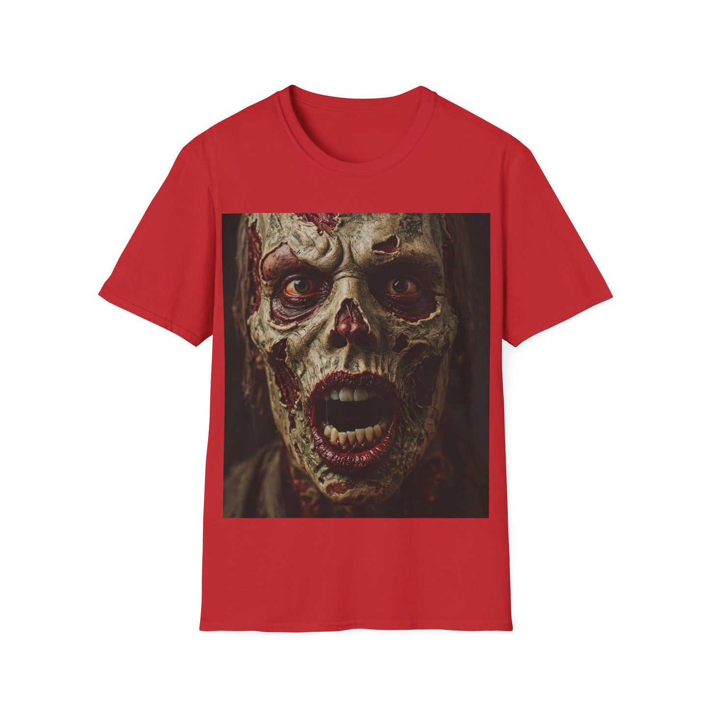 UK - Spooky Zombie Unisex Softstyle T-Shirt - Perfect for Halloween & Horror Fans