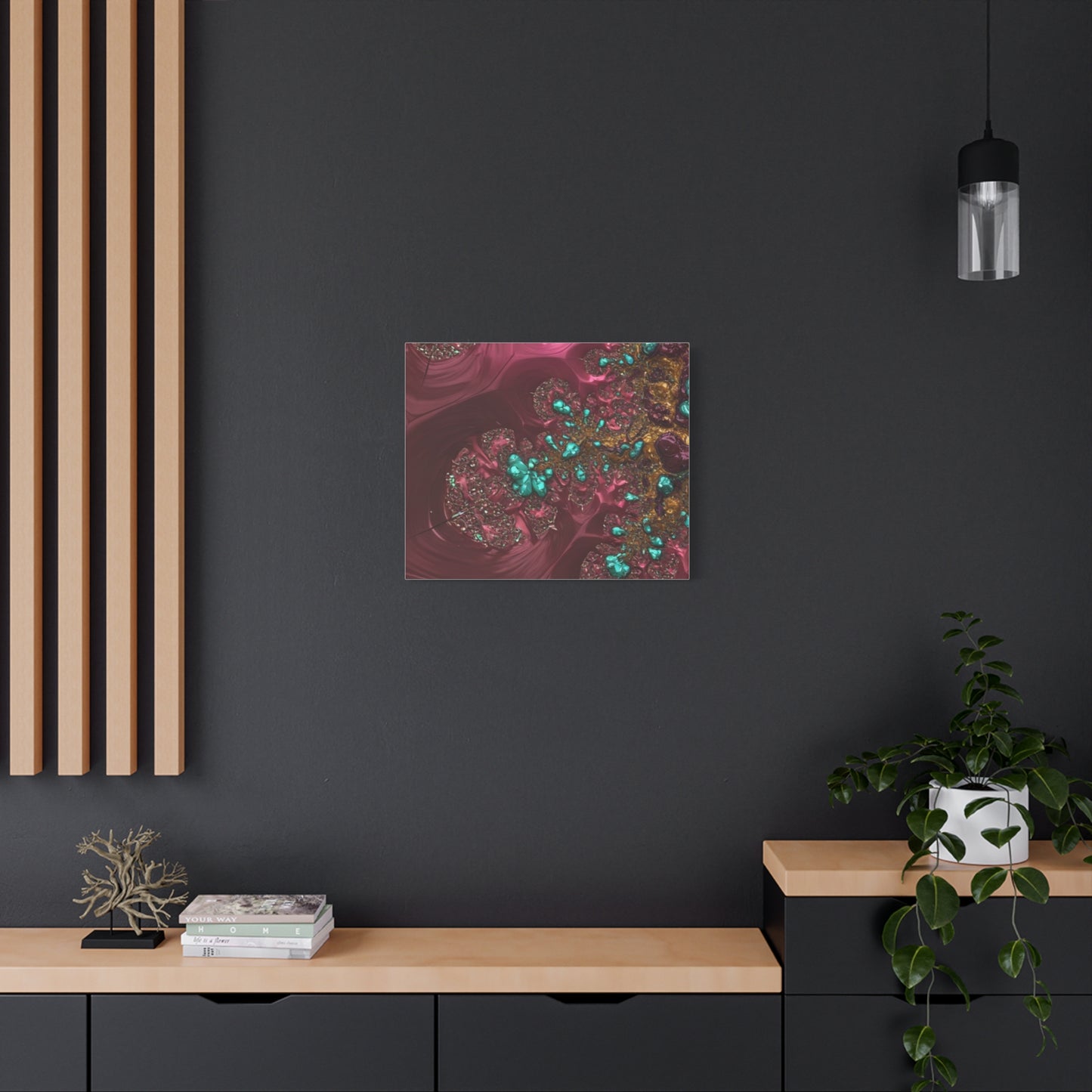 Abstract Art Canvas Print - Vibrant Fractal Design for Home Decor