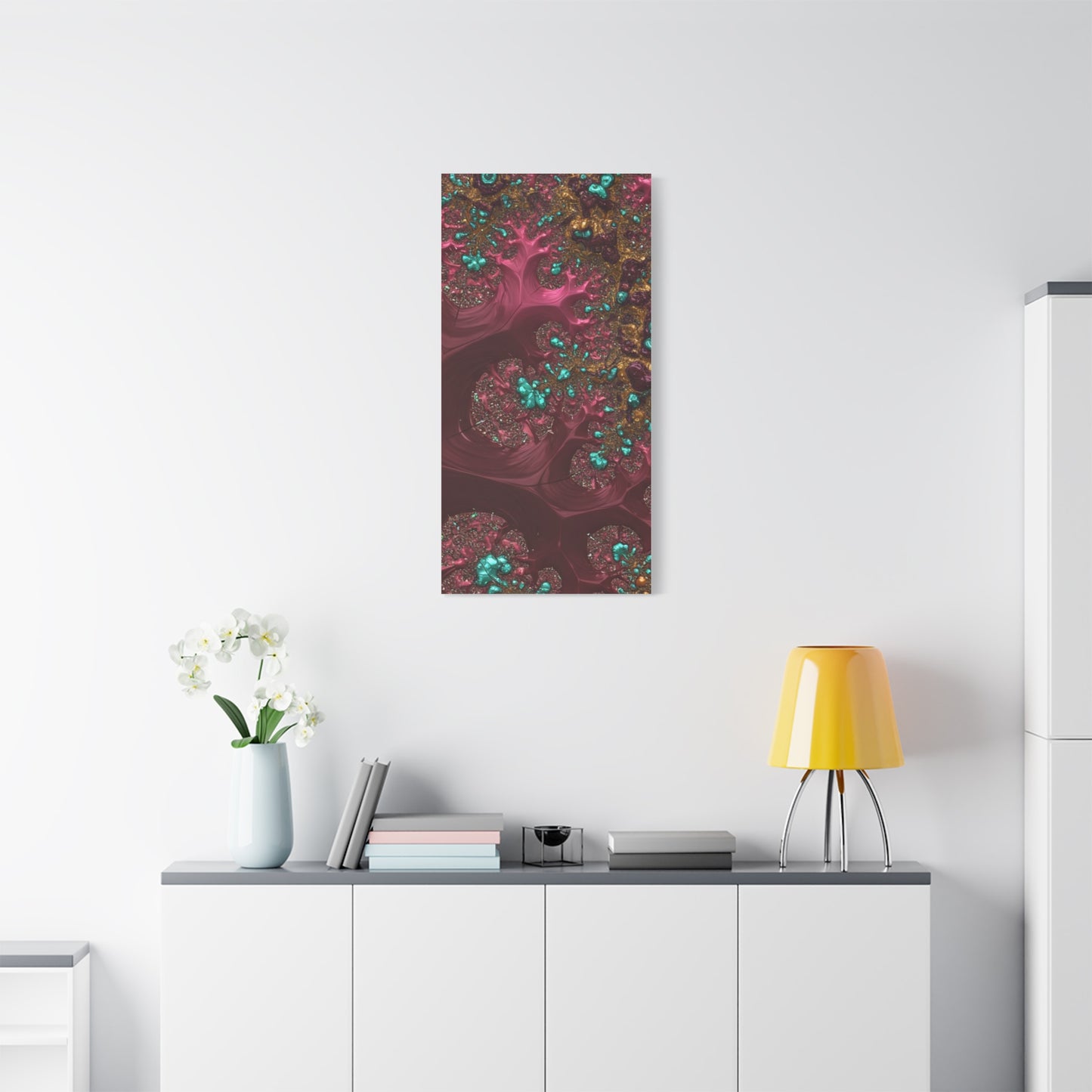 Abstract Art Canvas Print - Vibrant Fractal Design for Home Decor
