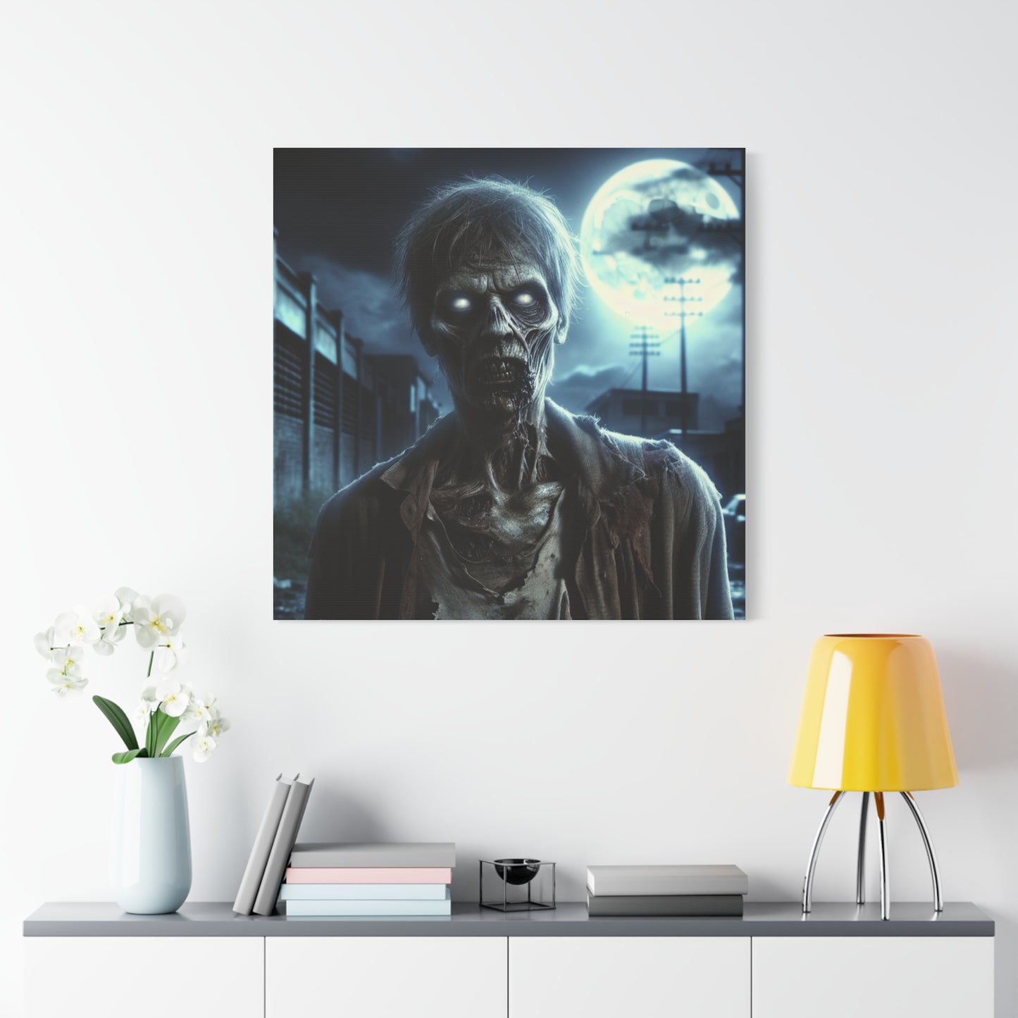 Zombie Wall Art Canvas - Spooky Home Decor