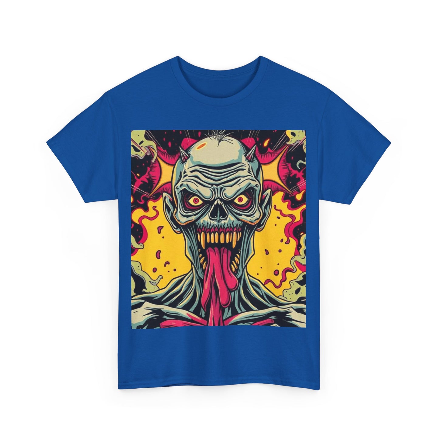 UK - Unisex Heavy Cotton Tee - Retro Horror Art Graphic Tee