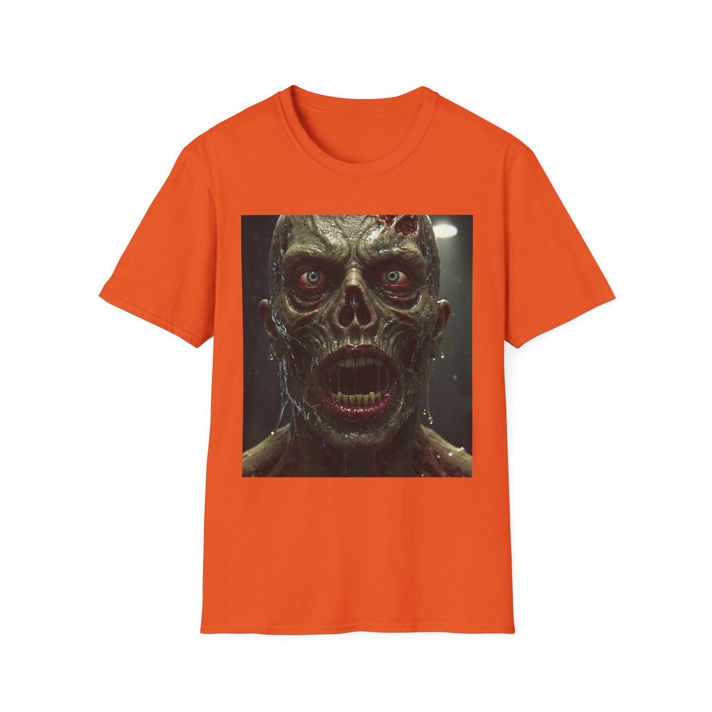Apocalyptic Portrait Tee, bold, decaying zombie graphic