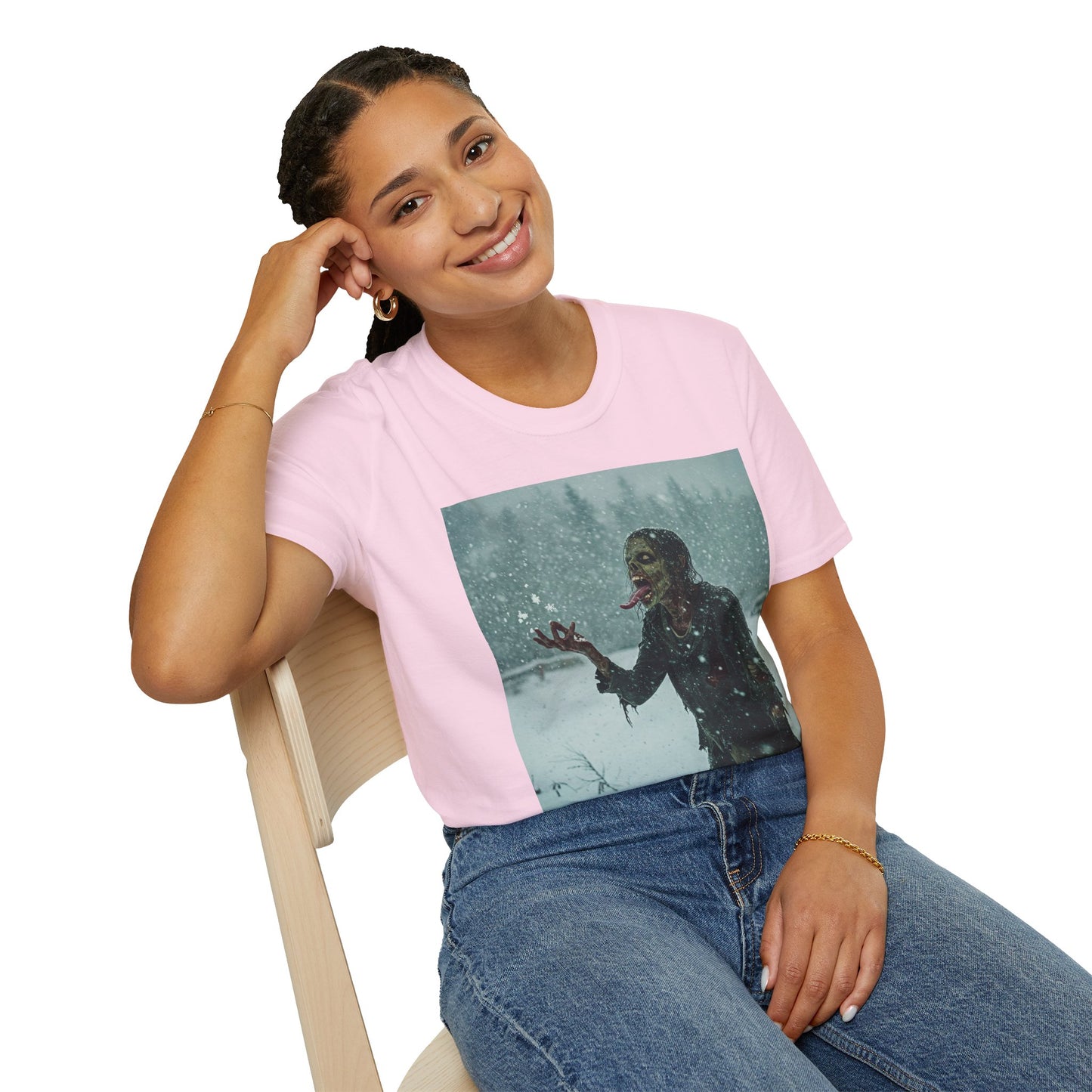 Chilling Horror Graphic Tee - Unisex Softstyle T-Shirt with Spooky Design
