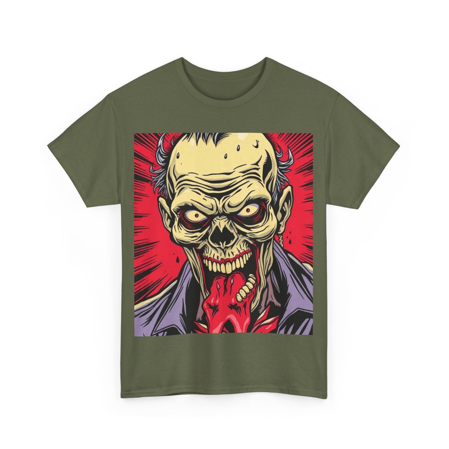 UK - Unisex Heavy Cotton Tee - Horror Skull Graphic Tee