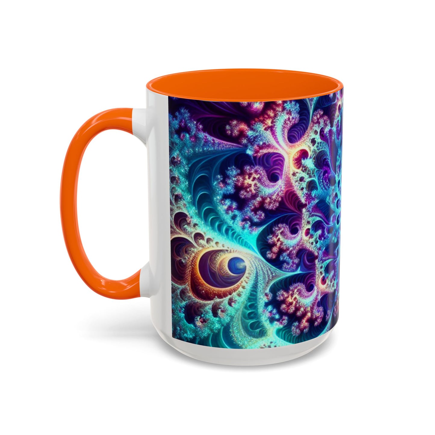 Colorful Spiral Accent Coffee Mug - 11 & 15oz
