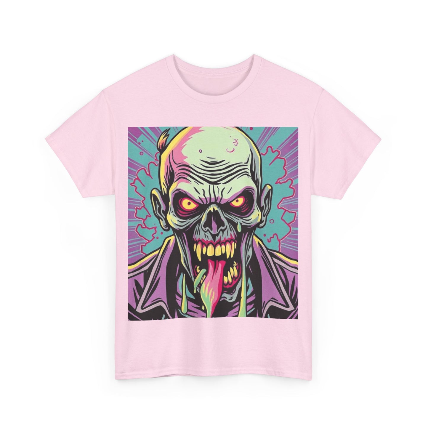 UK - Unisex Heavy Cotton Tee - Vintage Horror Skull Graphic T-Shirt