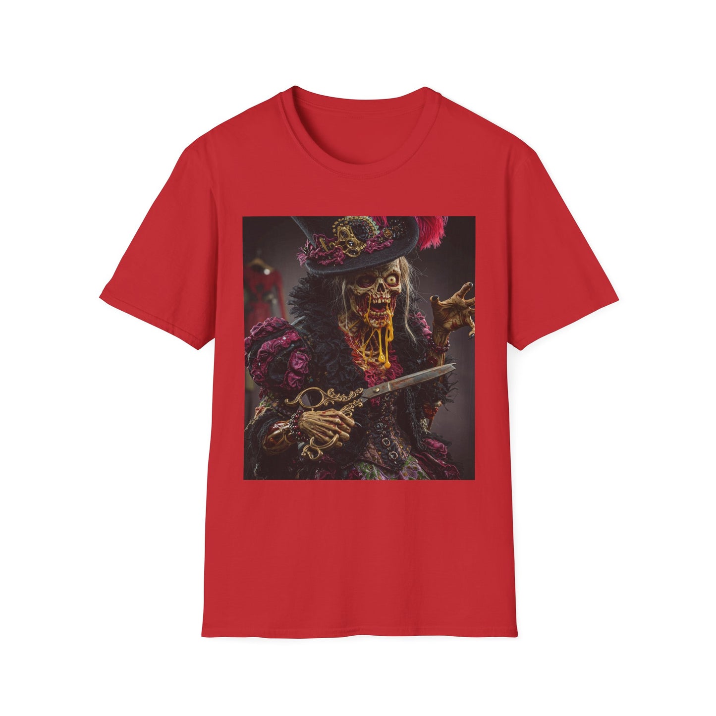Apocalyptic Portrait Tee, bold, decaying zombie graphic