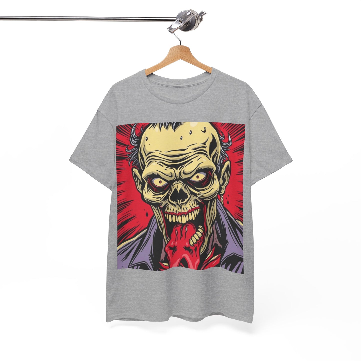 UK - Unisex Heavy Cotton Tee - Horror Skull Graphic Tee
