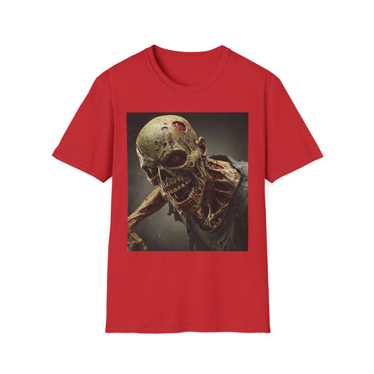 Zombie Skull Unisex Softstyle T-Shirt - Spooky Halloween Tee