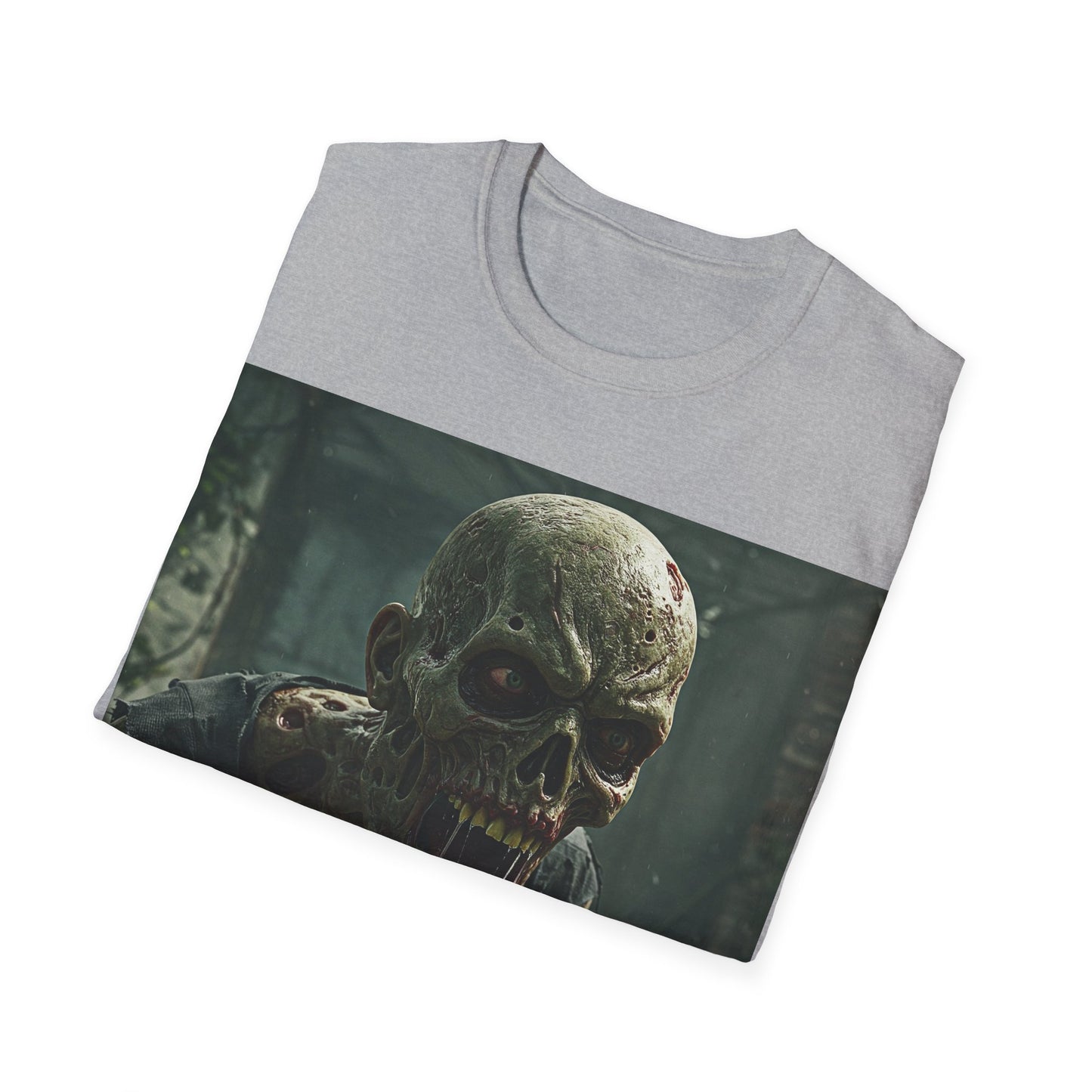 UK - Zombie Graphic Unisex Softstyle T-Shirt | Horror Apparel for Halloween & Everyday Wear