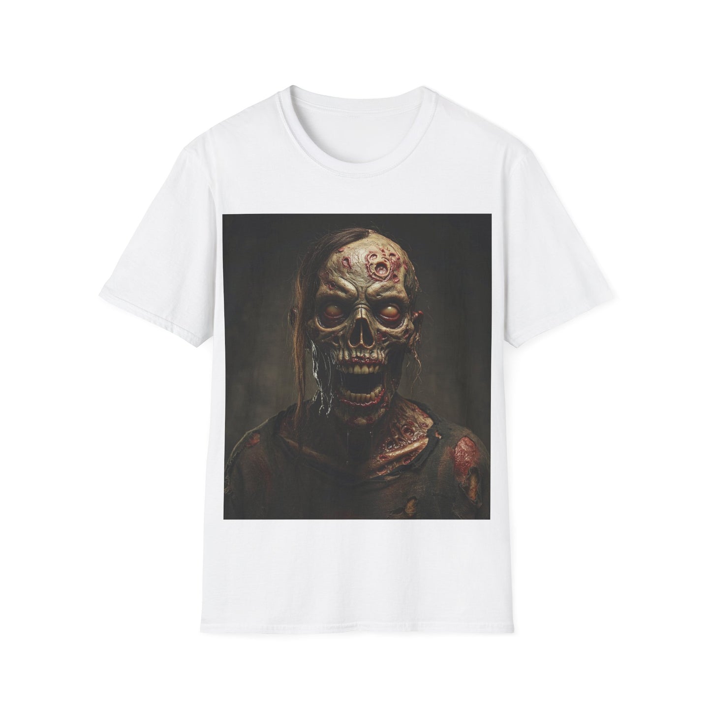 UK - Zombie Graphic Apocalyptic Portrait Tee, bold, decaying zombie graphic