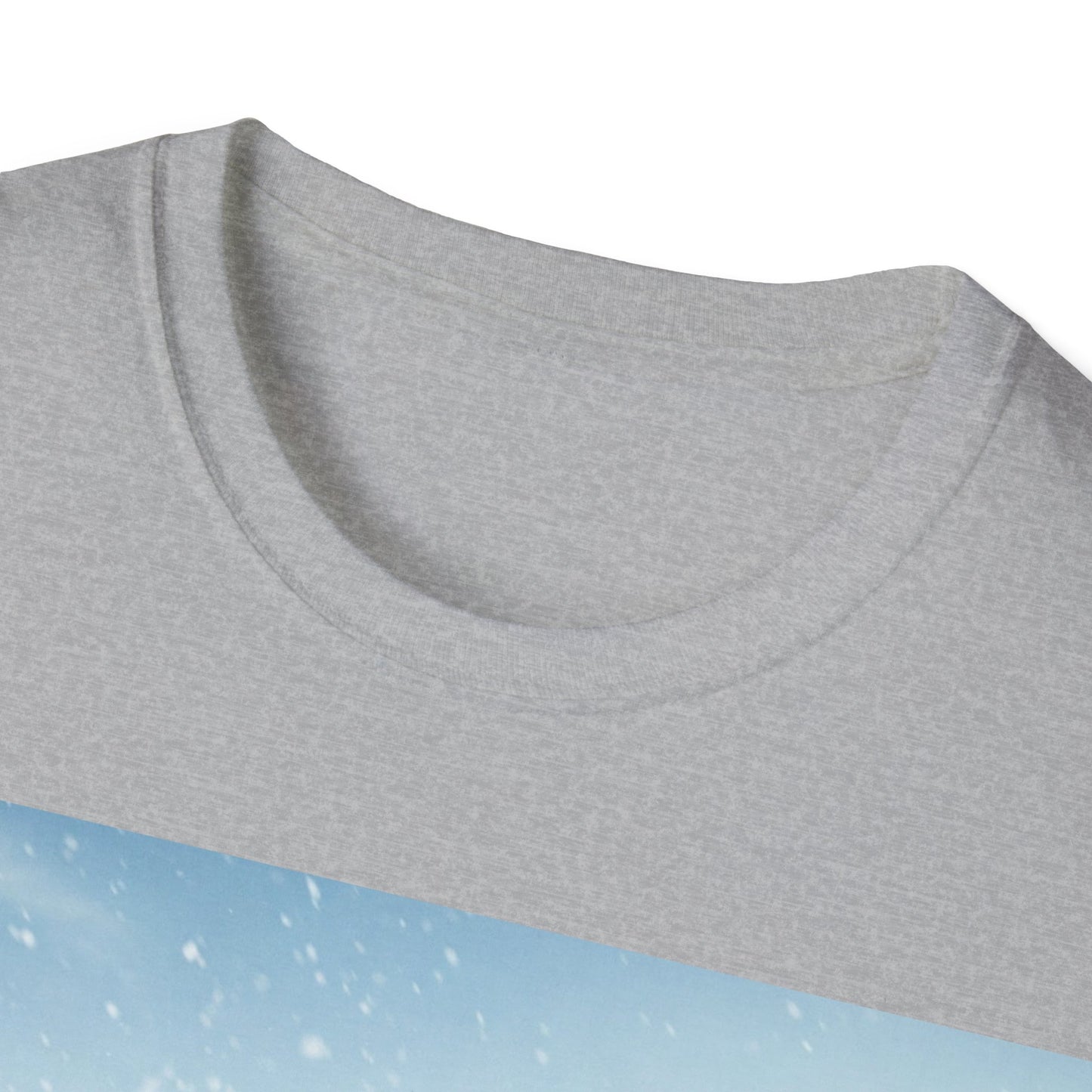 UK - Skiing Zombie Unisex Softstyle T-Shirt - Perfect for Winter Fun & Halloween Enthusiasts