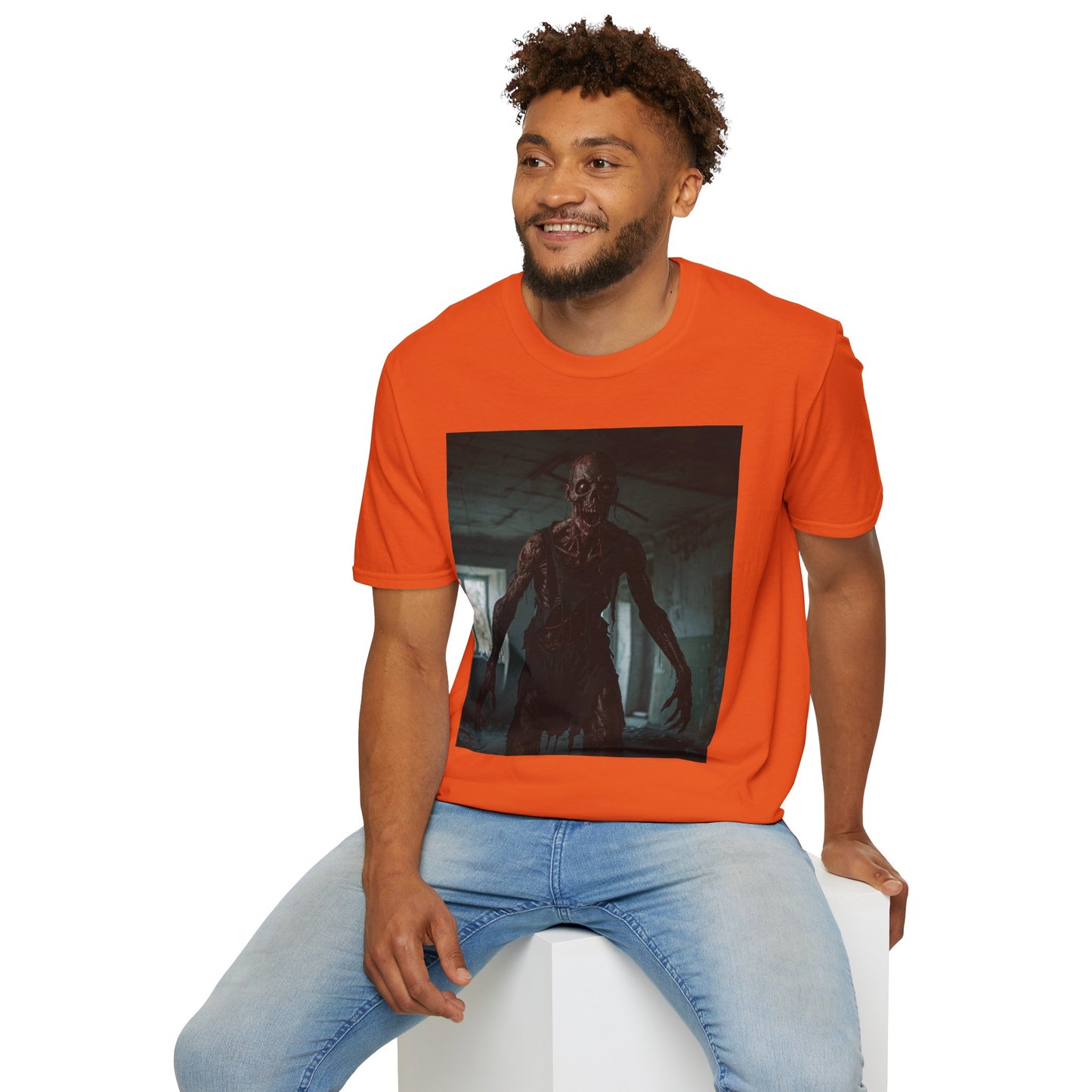 Creepy Horror Graphic Unisex T-Shirt – Perfect for Halloween and Haunted House Lovers