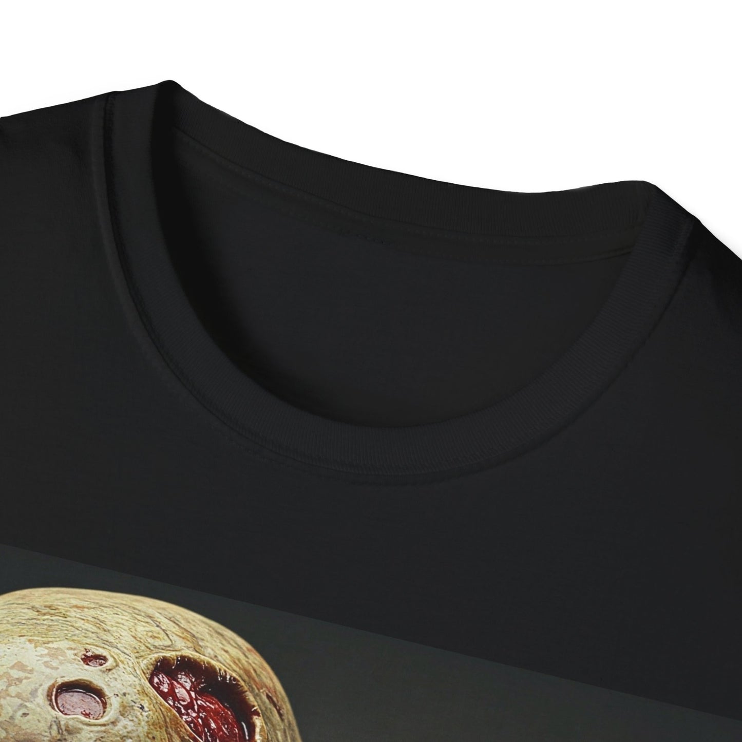 UK - Zombie Skull Unisex Softstyle T-Shirt - Spooky Halloween Tee