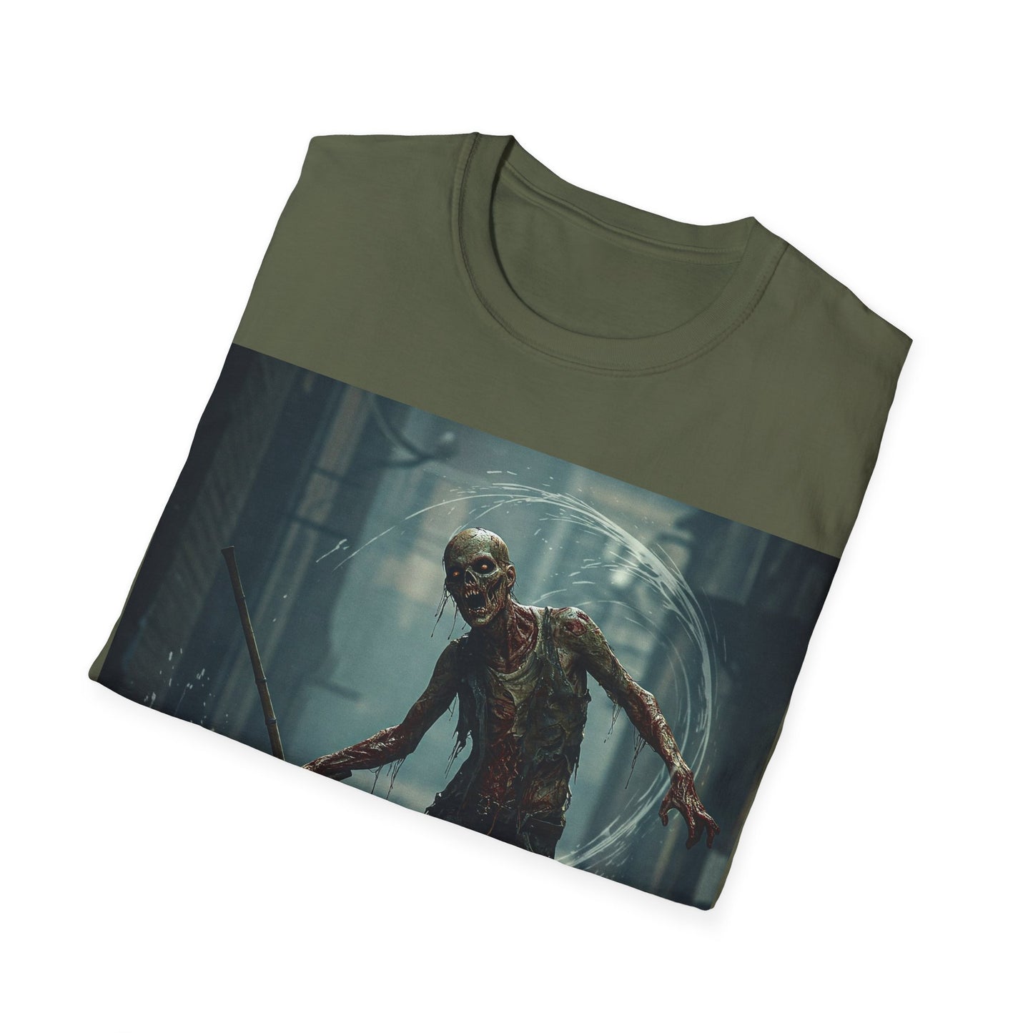 UK - Unisex Softstyle Horror Graphic T-Shirt - Spooky Monster Design