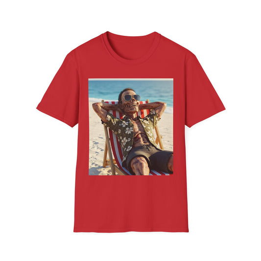 Chill Vibes Unisex Softstyle T-Shirt - Beach Relaxation Design
