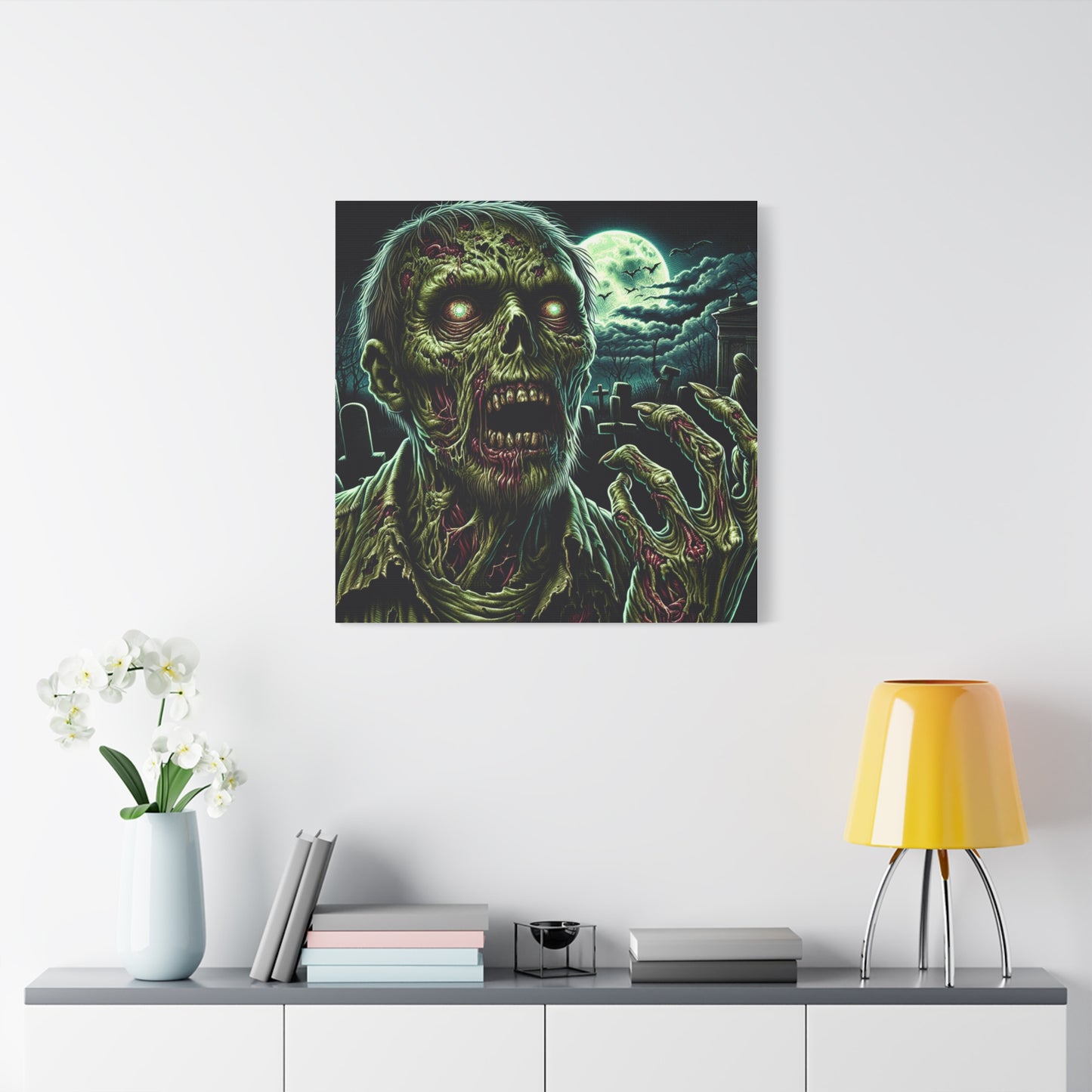 Zombie-Themed Stretched Canvas Art