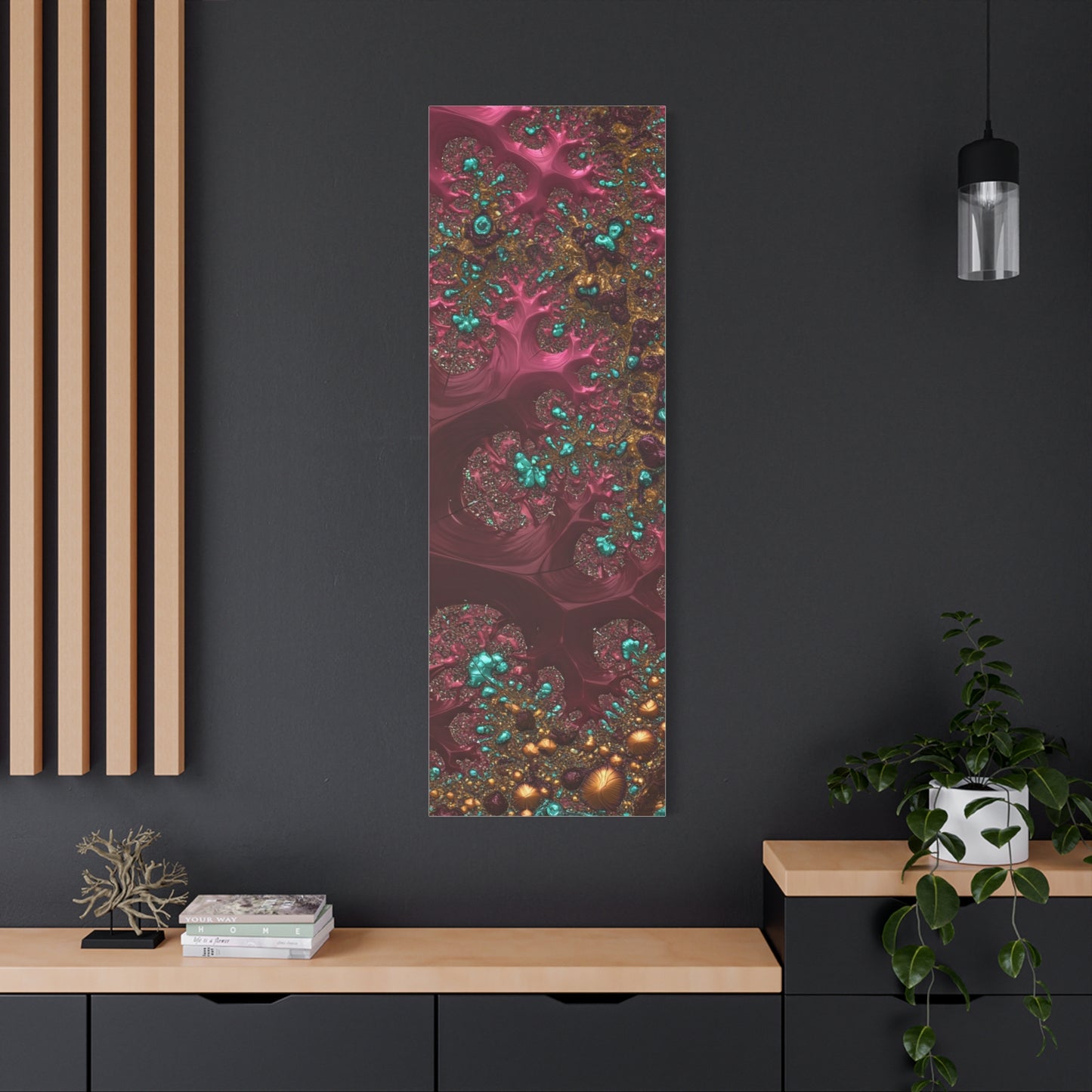 Abstract Art Canvas Print - Vibrant Fractal Design for Home Decor