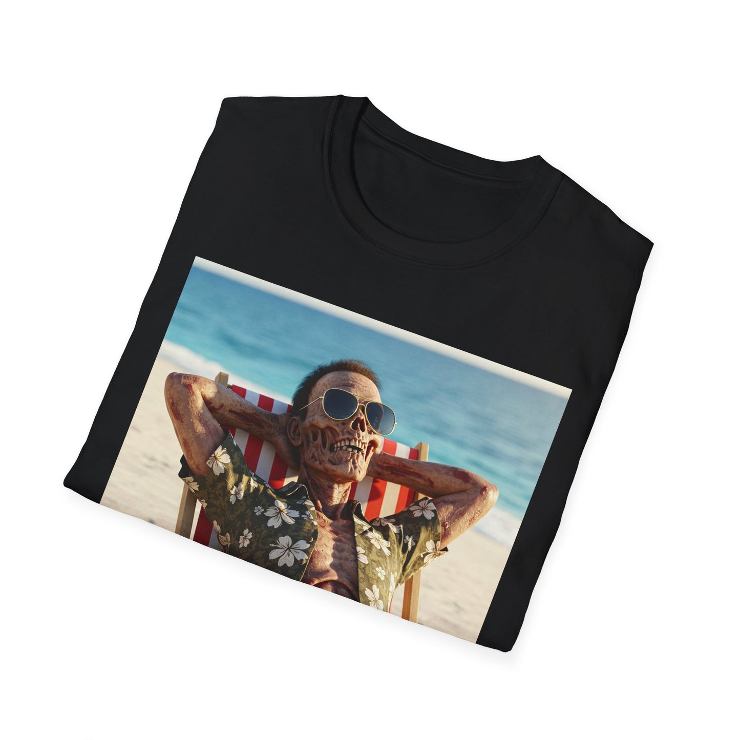 Chill Vibes Unisex Softstyle T-Shirt - Beach Relaxation Design