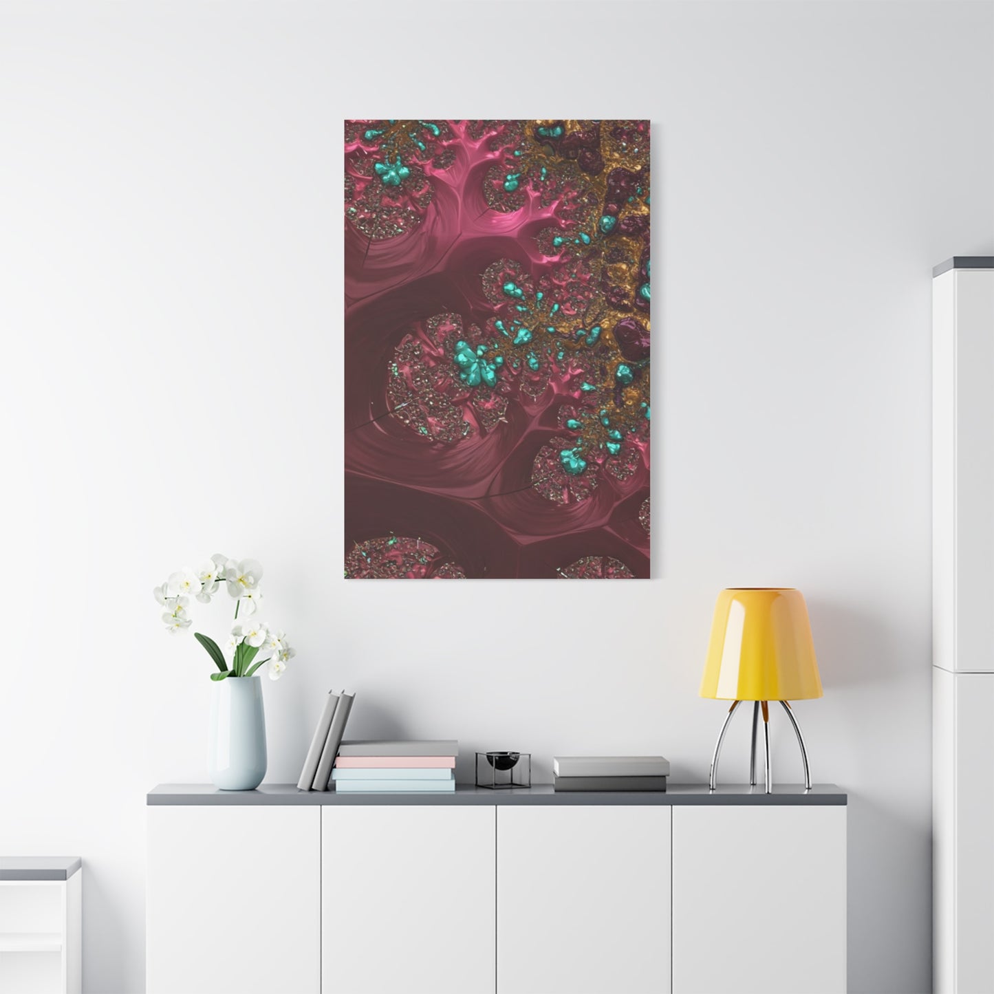 Abstract Art Canvas Print - Vibrant Fractal Design for Home Decor