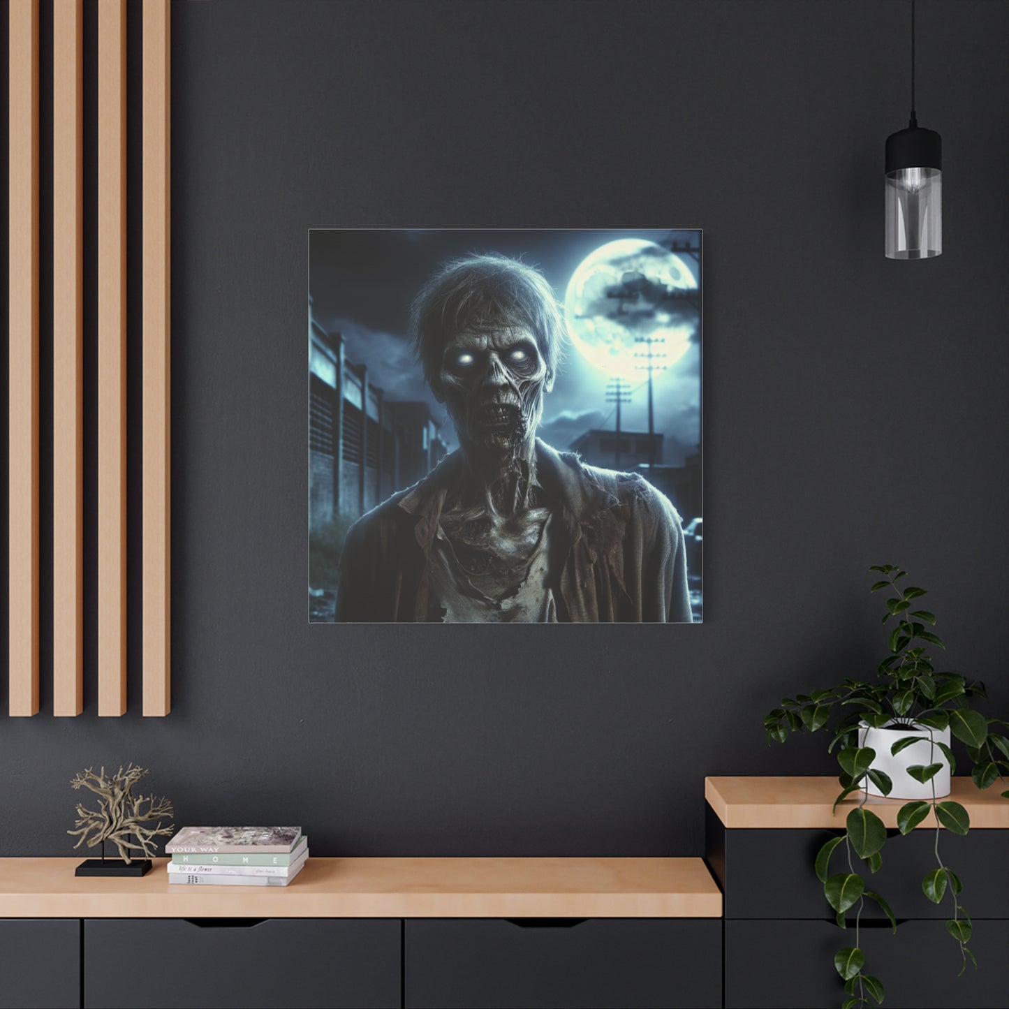 Zombie Wall Art Canvas - Spooky Home Decor