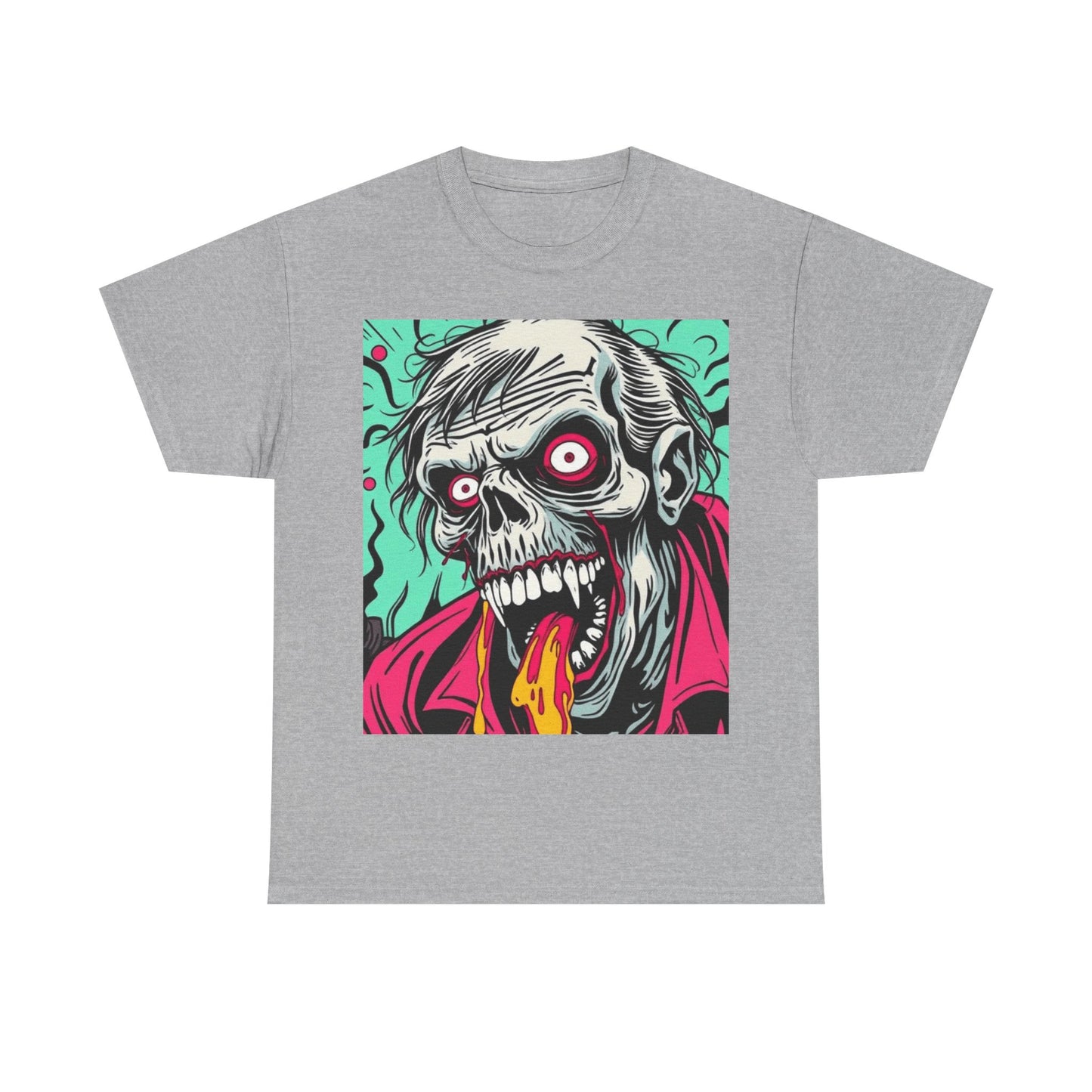 UK - Graphic Zombie Tee - Unisex Heavy Cotton Shirt for Halloween