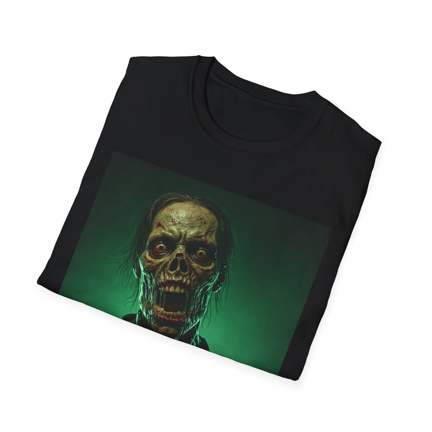 Apocalyptic Portrait Tee, bold, decaying zombie graphic