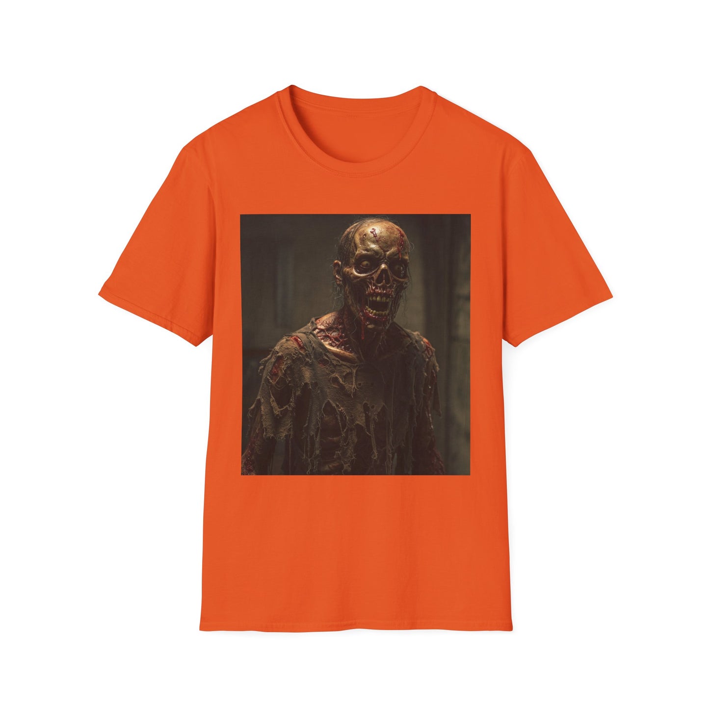 Apocalyptic Portrait Tee, bold, decaying zombie graphic