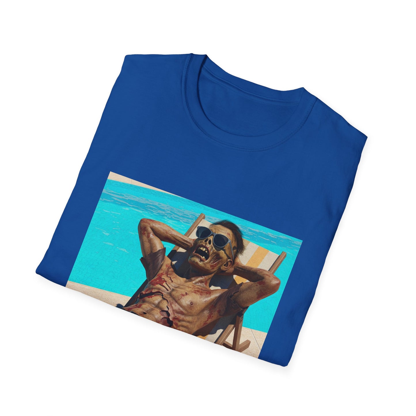 Chill Vibes Apocalyptic Portrait Tee, bold, decaying zombie graphic