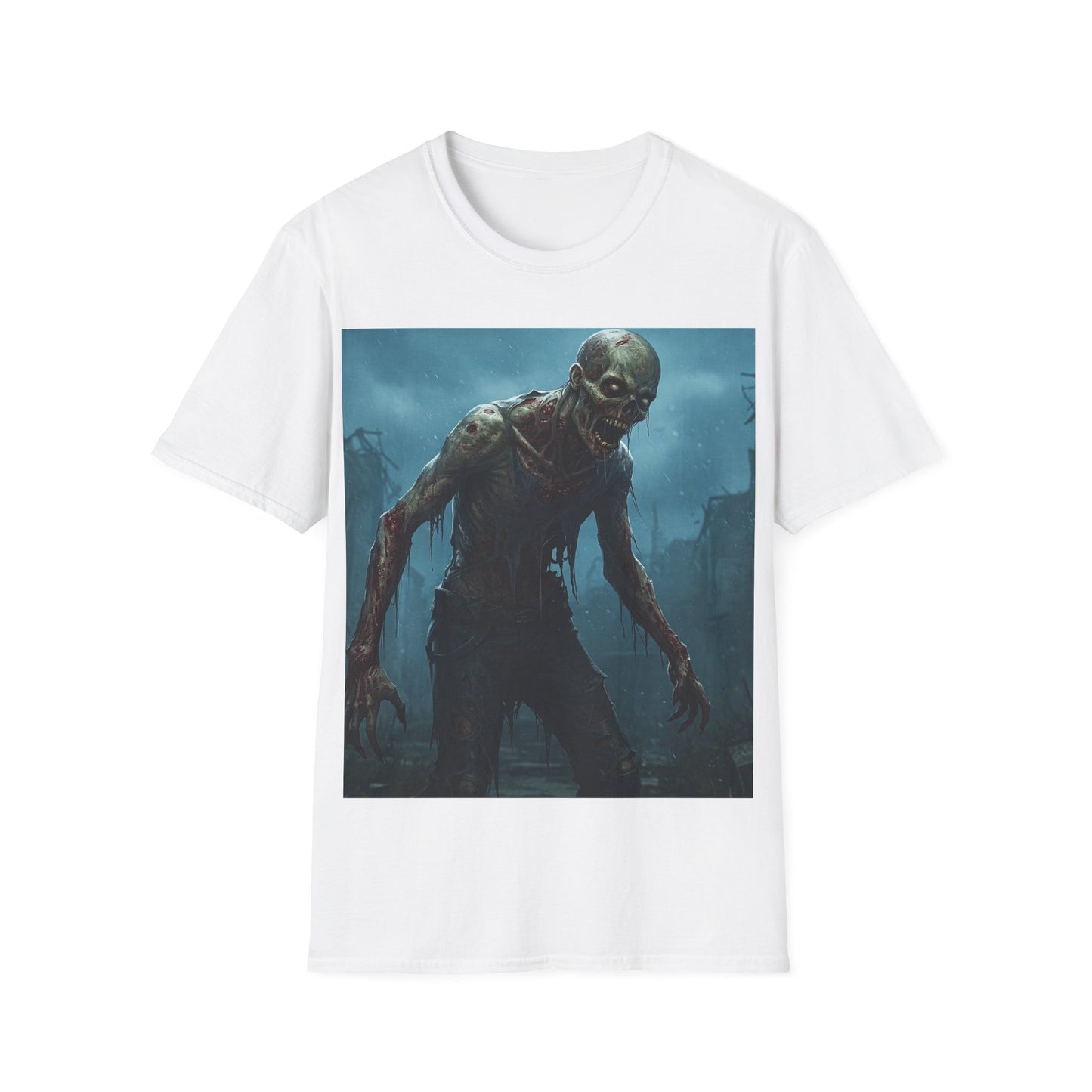 UK - Unisex Horror Graphic T-Shirt - Zombie Design for Halloween & Horror Fans