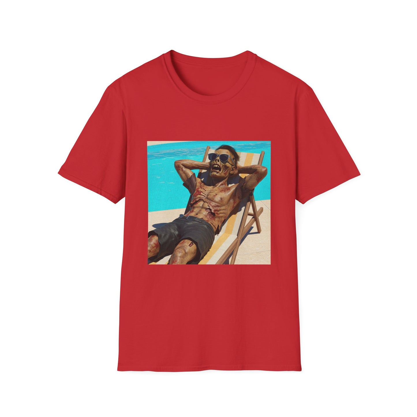 Chill Vibes Apocalyptic Portrait Tee, bold, decaying zombie graphic